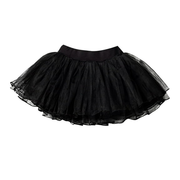 Wdfiry Summer Tutu Skirts for Toddler Girls 6-17T Lightweight Solid Ballet Skirts for Girls Elastic High Waist Mesh Skirts