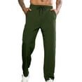 thumbnail image 1 of Wdfiry Sweatpants for Men Clearance Men's Drawstring Elastic Waist Solid Color Pocket Trousers Loose Movement, 1 of 5