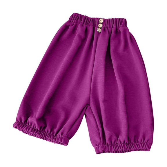 Ohufall Toddler Kids Boys Girls Short Pants Summer Casual Elastic Waist Cotton Shorts Children's Outdoor Sport Mosquito Repellent Short Pants, 2-14 Years