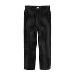 Shldybc Boys Dress Pants Adjustable Waist Pants Slim Fit Trousers Dress Pants Flat Front Dress Pants Boys Uniform Pants on Clearance 10 11 Years Black Walmart