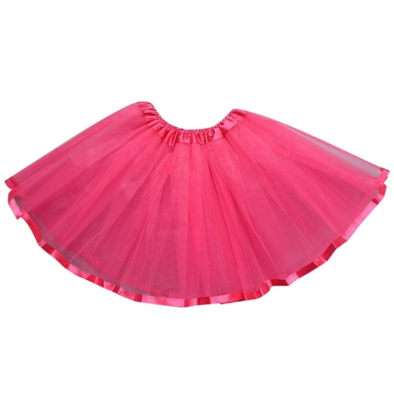 Wdfiry Tutu for Toddler Girls 1-6 Years Solid Color Tummy Control Skirts Mesh Comfy Cute Mini Skirts for Kids Girls