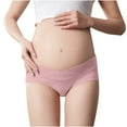 thumbnail image 1 of Wdfiry Underwear Women Maternity Pregnant V Shaped Cotton Pregnancy Postpartum Panties Solid Color Low Waist Cotton Panties, 1 of 5