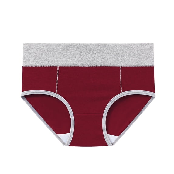 Wdfiry Underwear for Women Clearance under $5 Plus Size Solid Color Patchwork Briefs Bikini Panties Underwear