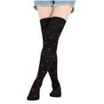 thumbnail image 1 of Wdfiry Winter Cotton Warm Printed Calf Socks And Knee Socks For Women Socks Thigh-High Socks, 1 of 2