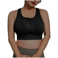 thumbnail image 1 of Wdfiry Wireless Sports Bras for Women Zip-Front High Impact Support Plus Size Vest Sports Bra, 1 of 3