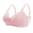 thumbnail image 1 of Ohufall Woman's Plus Size Everyday Bras Embroidery Light Comfortable No Underwire Push Up Bralettes Soft Full Coverage Support Bra, 1 of 5
