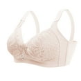 thumbnail image 1 of Ohufall Woman's Plus Size Everyday Bras Embroidery Light Comfortable No Underwire Push Up Bralettes Soft Full Coverage Support Bra, 1 of 5