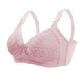 thumbnail image 1 of Ohufall Woman's Plus Size Everyday Bras Embroidery Light Comfortable No Underwire Push Up Bralettes Soft Full Coverage Support Bra, 1 of 5