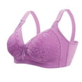 thumbnail image 1 of Ohufall Woman's Plus Size Everyday Bras Embroidery Light Comfortable No Underwire Push Up Bralettes Soft Full Coverage Support Bra, 1 of 6