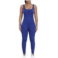thumbnail image 1 of Wdfiry Women Athletic Jumpsuits Seamless Romper and Sleeveless Ribbed One-piece Square Neckline Unitard for Yoga Workout, 1 of 9