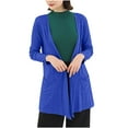 thumbnail image 1 of Wdfiry Women Lightweight Cardigans Open Front Solid Color Outerwear Cardigan Casual Loose Long Cardigan with Pockets, 1 of 3