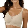 thumbnail image 1 of Wdfiry Women Solid Color Bras Thin Soft Wireless Underwear Full Coverage Push Up Bralettes, 1 of 8