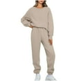 thumbnail image 1 of Wdfiry Women's 2 Piece Outfits Crewneck Long Sleeve Pullover Sweatshirt and Pants Sets Sweatsuit with Pockets, 1 of 7