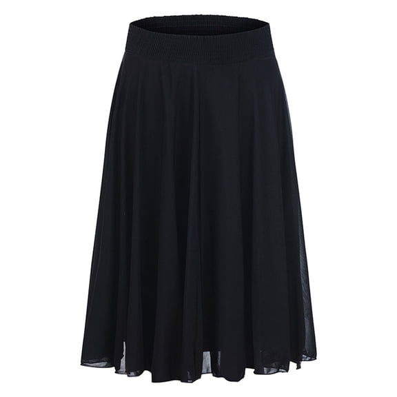 Wdfiry Women's A-Line Skirt Chiffon High Waist Pleated Swing Beach Maxi Skirt for Women Wedding Party Long Skirts