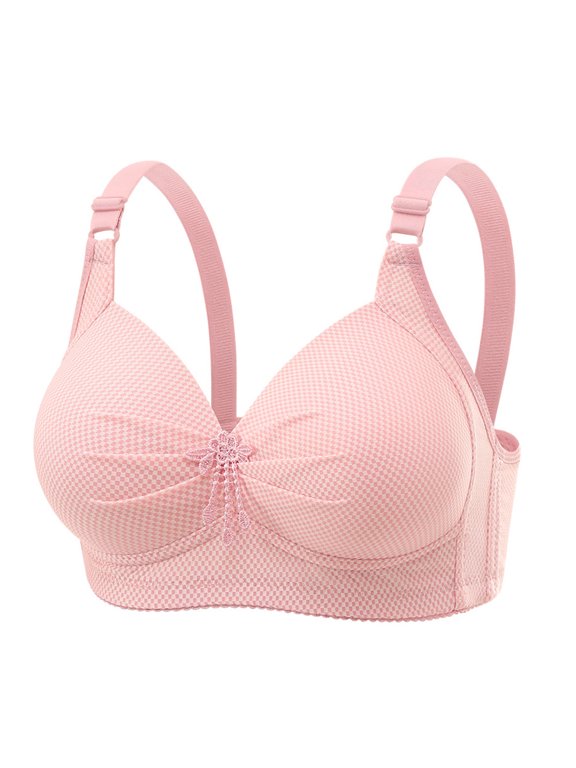 Women's Bras Plus Size Wirefree Full Coverage Comfort Underwear Breathable Seamless Push Up Everyday Bra