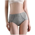thumbnail image 1 of Ohufall Women's Briefs Underwear Sexy Solid Color Floral Printed Panties Stretchy Hip-lifting Full Coverage Panty, 1 of 7