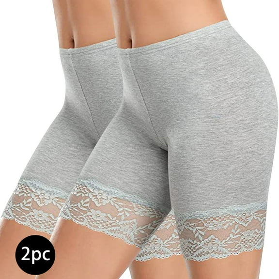 Wdfiry Women's Boxer Briefs Anti Chafing Shorts Ultra Soft Boy Shorts for Under Dress 2 Pack