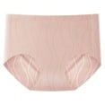 thumbnail image 1 of Ohufall Women's Cotton Briefs Comfort Solid Color Hip Lift Full Coverage Panty Mid-Rise Seamless Skin-friendly Underwear, 1 of 3