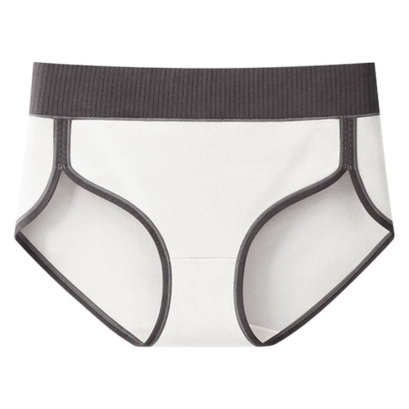 Ohufall Women's Cotton Briefs Underwear Mid-Rise Stretchy Hip Lift Full Coverage Brief Comfort Solid Color Athletic Hipster Panty