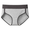 thumbnail image 1 of Ohufall Women's Cotton Briefs Underwear Mid-Rise Stretchy Hip Lift Full Coverage Brief Comfort Solid Color Athletic Hipster Panty, 1 of 2