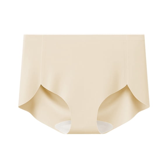 Ohufall Women's Cotton Underwear Briefs Comfort Solid Color Mid Waist Tummy Control Panty Stretchy Slim Fit Hip Lift Brief