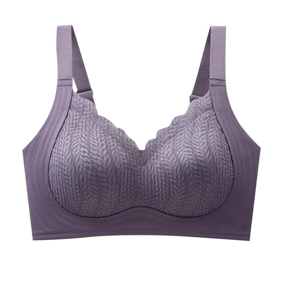 Wdfiry Women's Everyday Bras Full Coverage Soft Support Bralettes Fashion Sexy Embroidery Breathable Underwears Comfortable No Underwire Push Up Bras