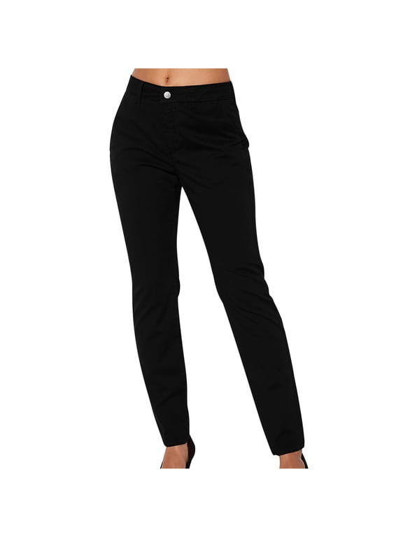 Women's High Waist Pull-On Dress Pants Tummy Control Pants for Work Business Casual Office Trousers with Pockets