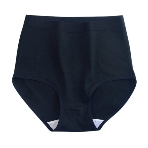 Wdfiry Women's High Waisted Cotton Underwear Soft Breathable Panties Stretch Full Coverage Briefs Seamless Ladies Pantie