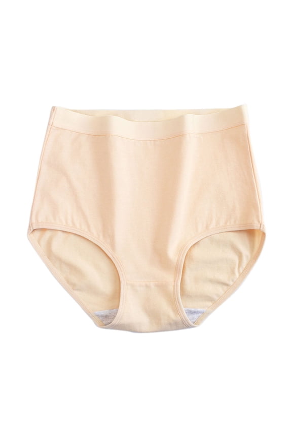 Women's High Waisted Cotton Underwear Soft Breathable Panties Stretch Full Coverage Briefs Seamless Ladies Pantie