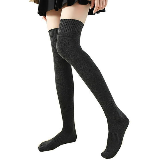 Wdfiry Women's Long Tube Knee Length Socks Plush And Thick Insulation Thigh Socks Winter Stocking