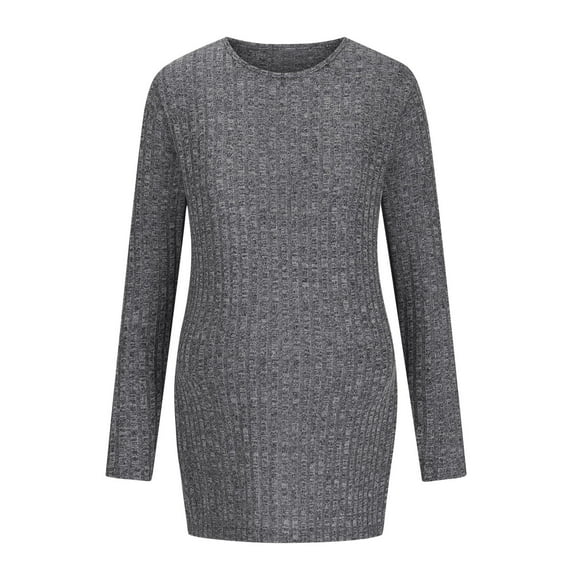 Wdfiry Women's Maternity Tunic Tops Mama Clothes Side Split Long Sleeve V Neck Pregnancy T-Shirt