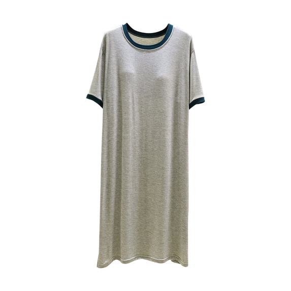 Wdfiry Women's Nightgown T-Shirts Dress Sleepshirts Built-in Bra Short Sleeve Sleepwear Soft Pajama Dress