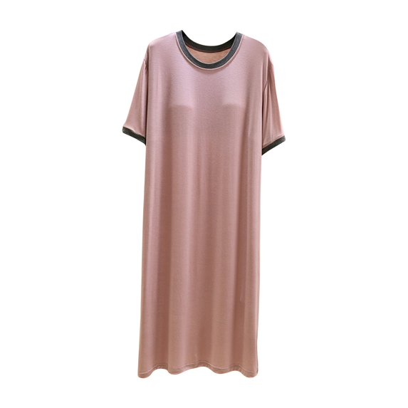 Wdfiry Women's Nightgown T-Shirts Dress Sleepshirts Built-in Bra Short Sleeve Sleepwear Soft Pajama Dress