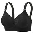 thumbnail image 1 of Wdfiry Women's Plus Size Bra Embroidery Comfortable Breathable No Underwire Push Up Bra Full Coverage Soft Support Bralettes, 1 of 6