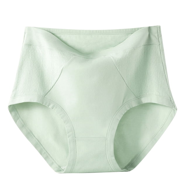 Wdfiry Women's Plus Size Briefs Stretch High Waist Underwear Solid Color Seamless Breathable Panties