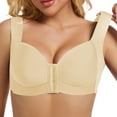 thumbnail image 1 of Wdfiry Women's Sports Bra Front Closure Wide Strap Push Up Bra Plus Size Full Coverage Thin Breathable Bras L-7XL, 1 of 5