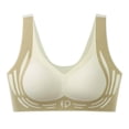 thumbnail image 1 of Wdfiry Women's Sports Bra Plus Size Printing Wide Strap Bras Thin Breathable Stretch Full Coverage Tshirt Underwear, 1 of 5