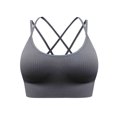 thumbnail image 1 of Wdfiry Women's Sports Bras Seamless Solid Color Criss-cross Strappy Back Bras Wireless Plus Size Breathable Bras, 1 of 4