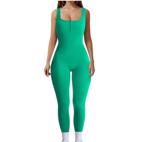 Wdfiry Women's Yoga Jumpsuits One Piece Tank Tops Rompers Sleeveless Exercise Gym Workout Jumpsuits