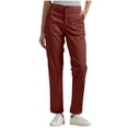 thumbnail image 1 of Wdfiry Womens Cargo Pants Wide Leg High Waist Button Business Work Pants Loose Casual Solid Color Pants with Pockets, 1 of 8