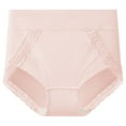 thumbnail image 1 of Ohufall Womens Cotton Briefs Underwear Sexy Solid Color Lace High Waist Tummy Control Briefs Stretchy Hip Lift Full Coverage Panty, 1 of 3