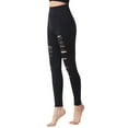 thumbnail image 1 of Wdfiry Womens Yoga Leggings Cutout Ripped High Waist Tummy Control Leggings Casual Lightweight Breathable Workout Pants, 1 of 3
