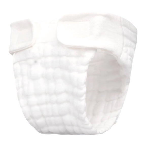Wdgfv 12 Layers Gauze Baby Cloth Diaper with Adjustable Hook & Loop, Stretch Soft Washable Reusable Nappy, Breathable Absorbent Training Diaper Cover 0-1Year