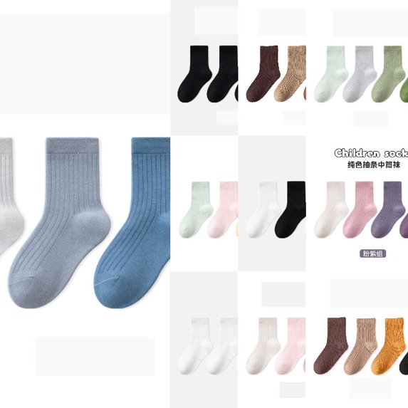 Wdgfv 4 Pack Socks for Kids Girls Toddler Boys Cozy Crew Boot Socks Child Warm Candy Colored Sock 5-8 Years