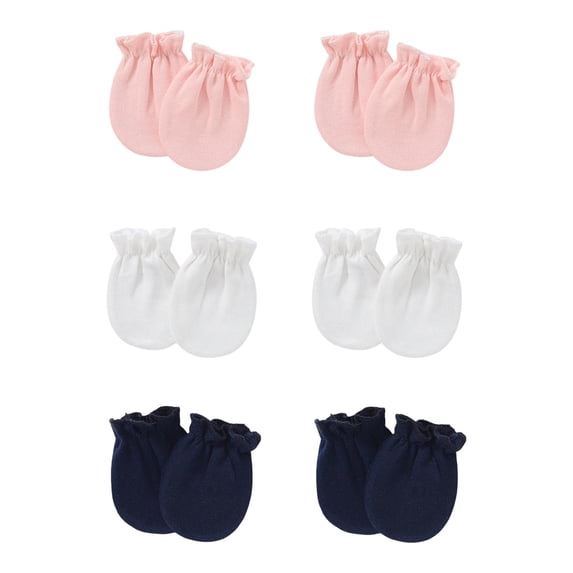Wdgfv 6 Pairs Baby Mittens No Scratch, Gloves 0-6M
