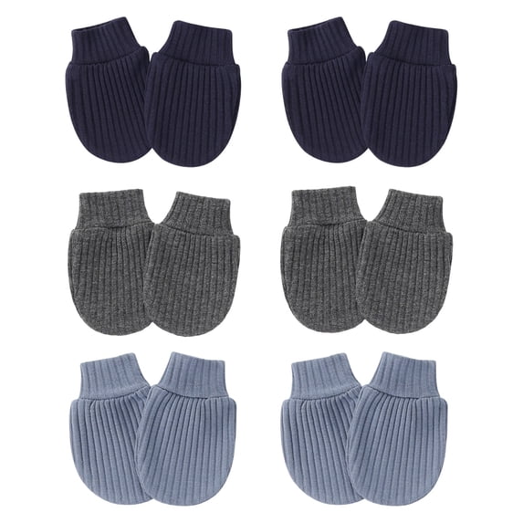 Wdgfv 6 Pairs Baby Mittens No Scratch, Gloves 0-6M