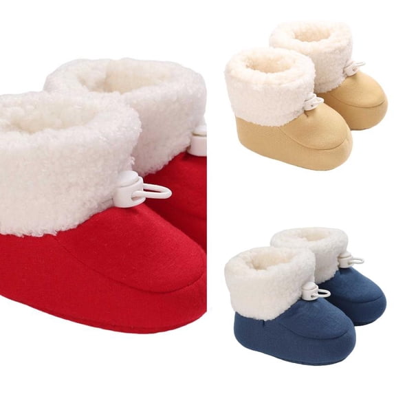 Wdgfv Baby Booties Baby First Shoes Cozy Warm Knit Soft Booties for Toddler Boy Girl 17-24 Months