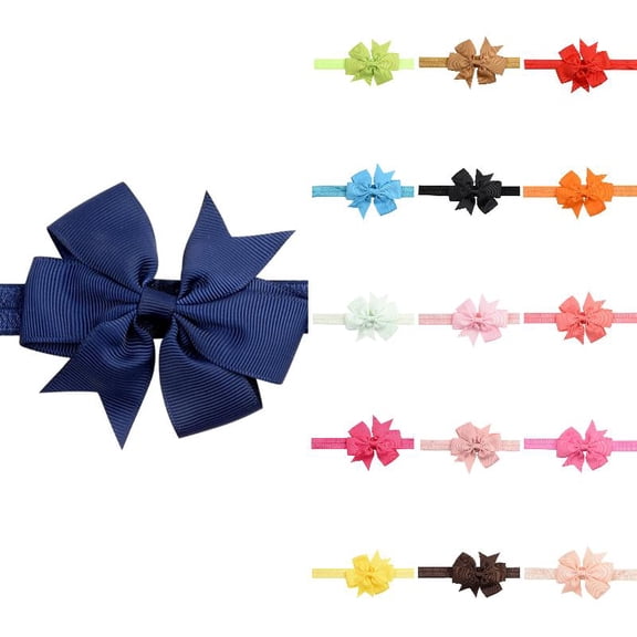 Wdgfv Baby Bows Headbands for Baby Girls â Headband Bows, Hair Bows for Baby Girl, Nylon Baby Girl Bows & Headbands One Size