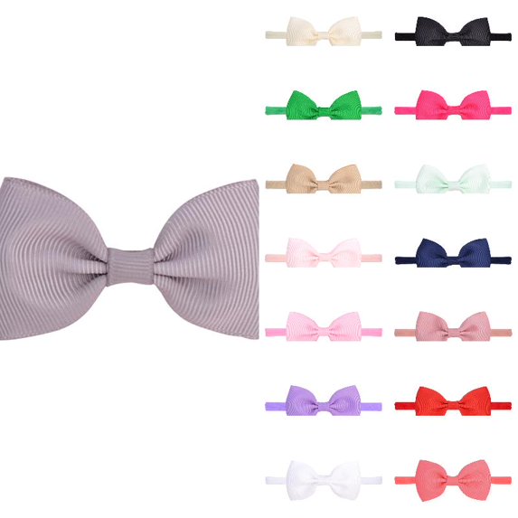 Wdgfv Baby Bows Headbands for Baby Girls â Headband Bows, Hair Bows for Baby Girl, Nylon Baby Girl Bows & Headbands One Size