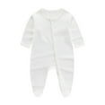 thumbnail image 1 of Wdgfv Baby Boy Girl Print Romper Jumpsuit Outfits Soft Comfortable Casual Playwear for Toddlers and Kids White 3-6 Months, 1 of 2